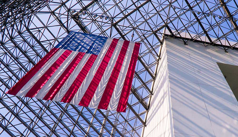 JFK museum & library flag